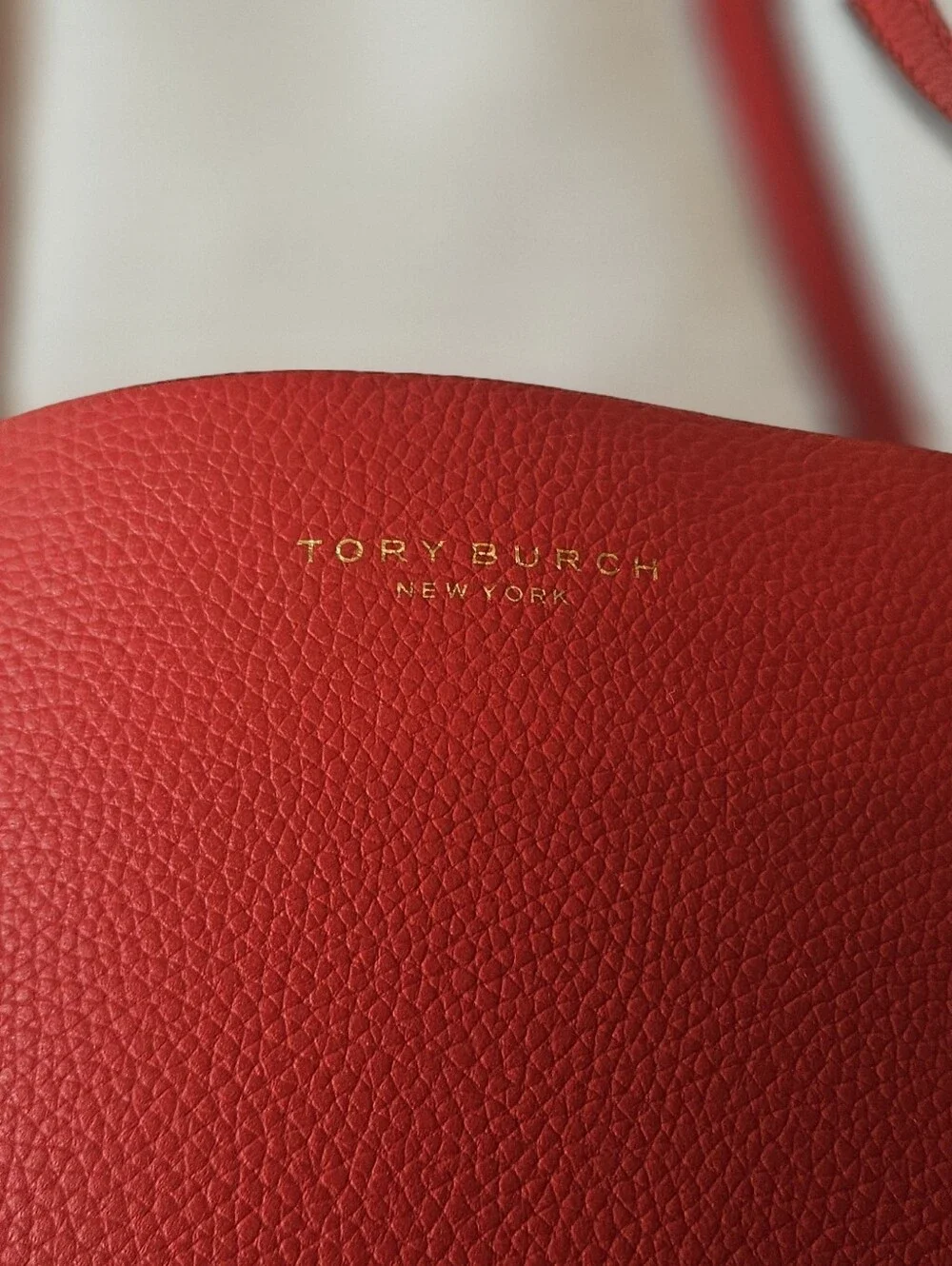 Tory Burch Perry Triple-Compartment Tote in Brilliant Red